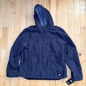 Dickies Duck Canvas Jacket Fleece Lined Work Wear Hooded Men’s L